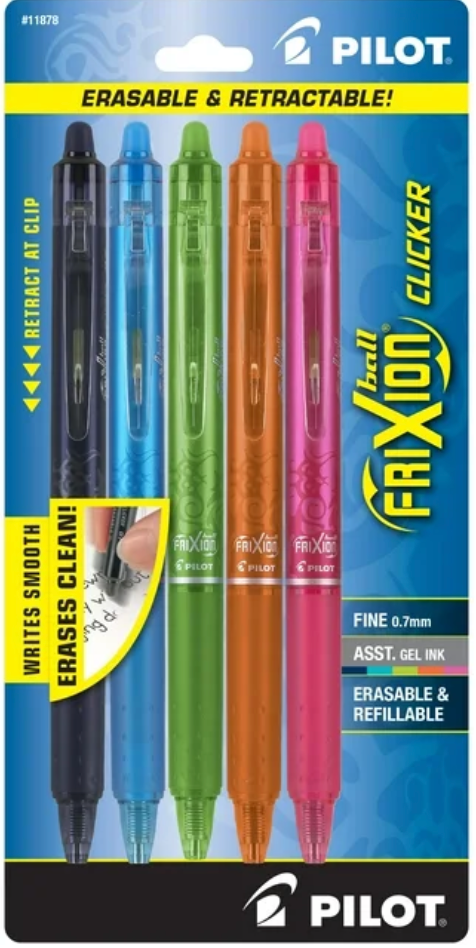 FRIXION Erasable Pens 5Pack