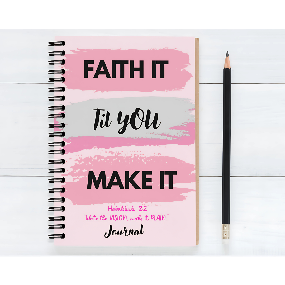 Faith It Til You Make It™ Notebook Lined for Purpose. Built on Faith.