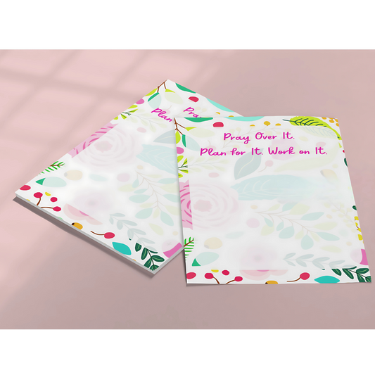 Pray Over It. Plan for It. Work on It!™ Notepad
